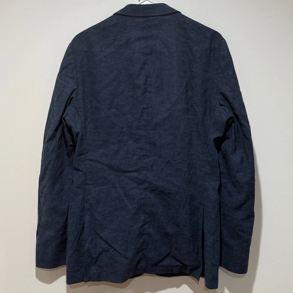 NWT 1901 Extra Trim Fit Linen Cotton Sports Coat Blazer Small S ‎ Navy Preppy